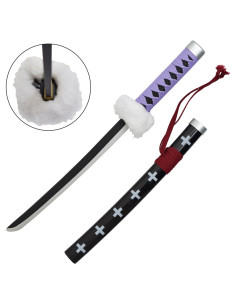 Katana en bambou miniature violette de Trafalgar Law -...