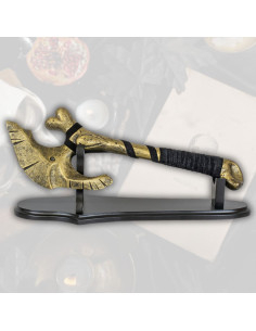 Hache décorative en résine avec design en os (40 cm.)