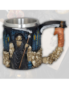 Tasse en résine gothique Mort avec Faux (11,5 cm)