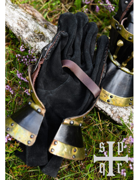 Gantelets sablier Milan 1370, acier...