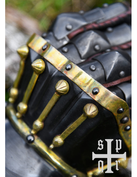 Gantelets sablier Milan 1370, acier...