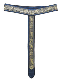 Ceinture médiévale décorée en Y, couleur bleue