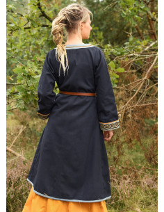 Veste viking bordée modèle Ella, couleur bleu foncé 2