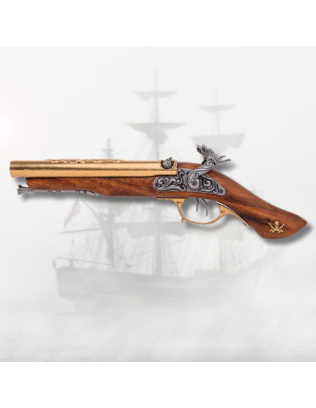 Pistolet à deux canons de percussion...