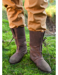 Bottes vikings Oseberg avec lacets, marron (IXe siècle)