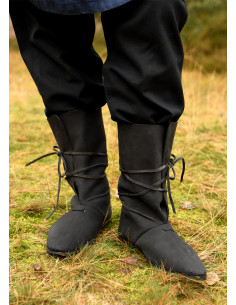 Bottes vikings Oseberg à lacets, noires (IXe siècle)