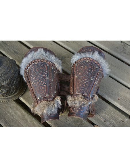 Bracelets Vikings Baldur en peau de...