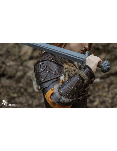 Bracelets Vikings Baldur en peau de...