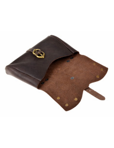 Sac Médiéval Erin avec ferrures Celtes - marron 2