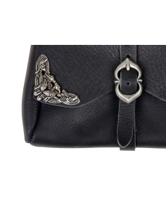 Sac Médiéval Erin avec ferrures Celtes - noir 2