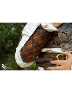 Bretelles médiévales, siècles XVII et XVIII - Marron 2