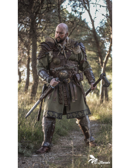 Jambières vikings Barbares avec gravures