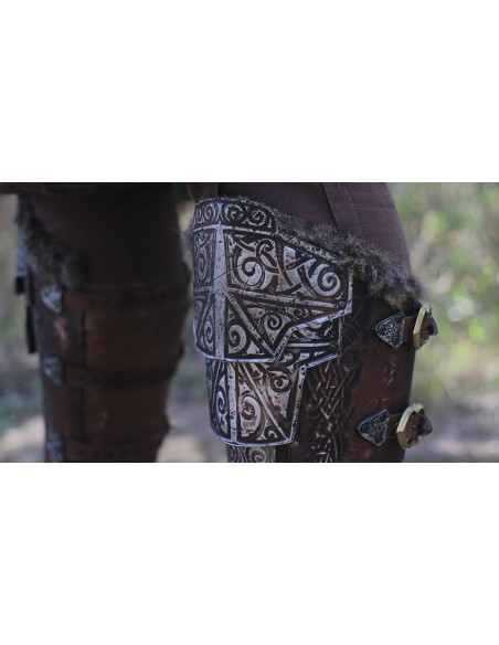 Jambières vikings Barbares avec gravures