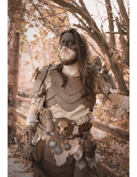 Peto guerrero vikingo Berserker - Marron