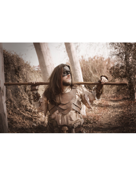 Peto guerrero vikingo Berserker - Marron