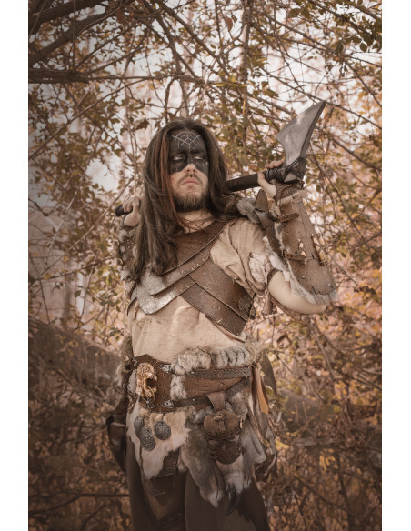 Peto guerrero vikingo Berserker - Marron