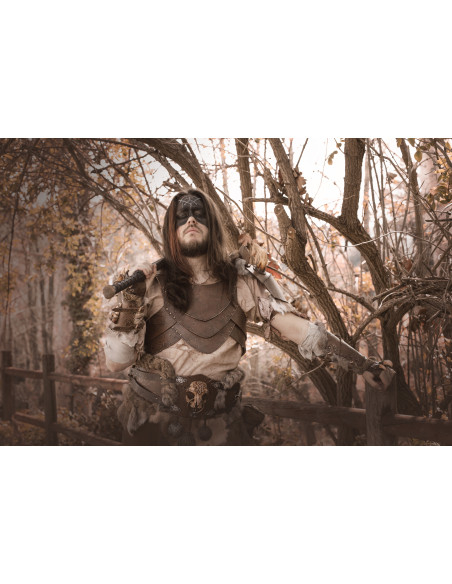 Peto guerrero vikingo Berserker - Marron