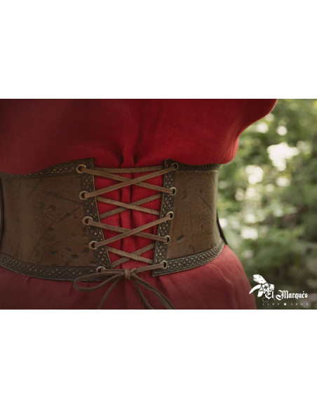 Ceinture Corset Viking Valkyrie - Marron