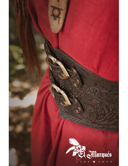 Ceinture Corset Viking Valkyrie - Marron