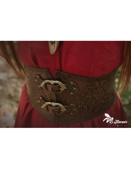 Ceinture Corset Viking Valkyrie - Marron