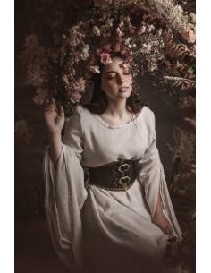 Ceinture Corset dame Noble avec brocarts - Noir