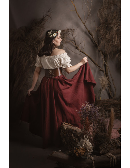 Ceinture corset femme Shire en marron