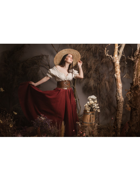 Ceinture corset femme Shire en marron