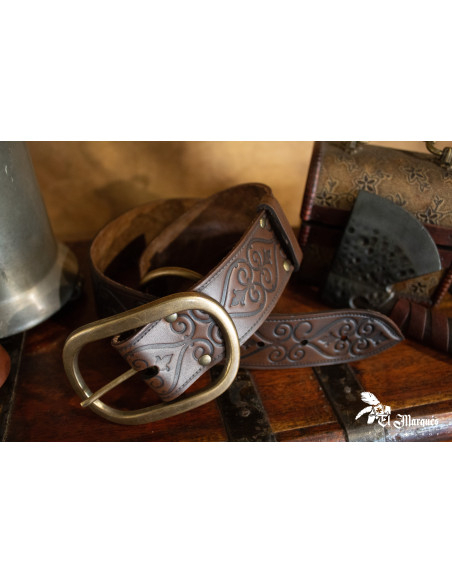 Ceinture Noble Renaissance en cuir -...