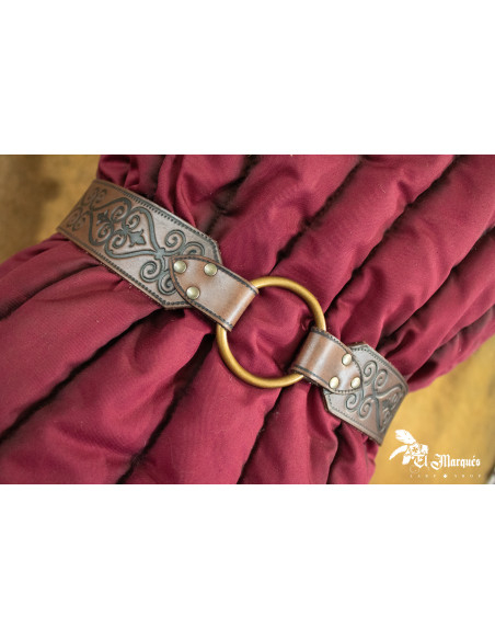 Ceinture Noble Renaissance en cuir -...