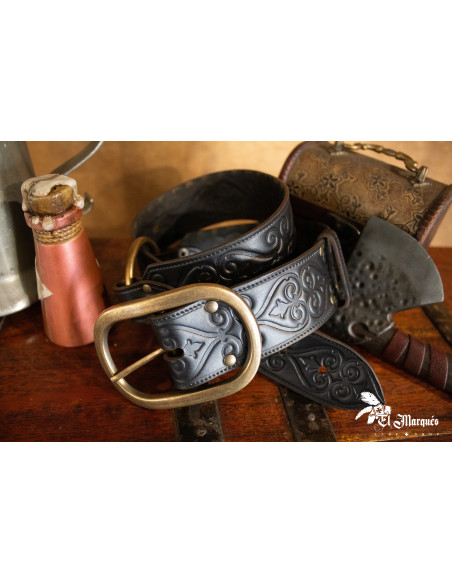 Ceinture Noble Renaissance en cuir -...