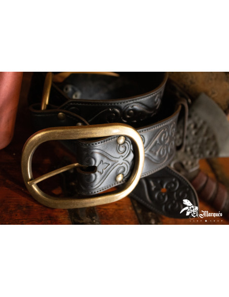 Ceinture Noble Renaissance en cuir -...