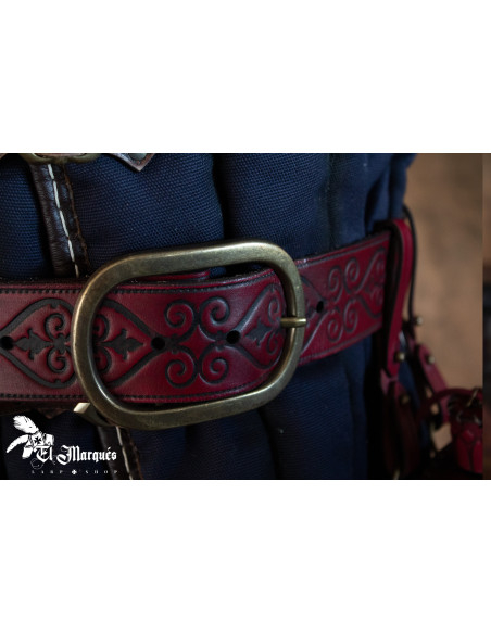 Ceinture Noble Renaissance en cuir -...