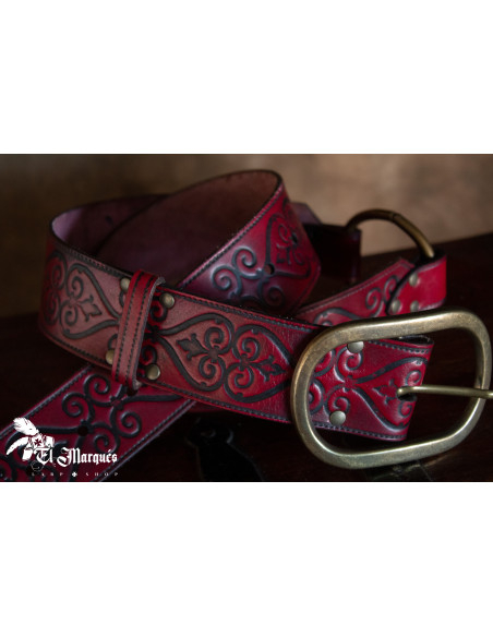 Ceinture Noble Renaissance en cuir -...