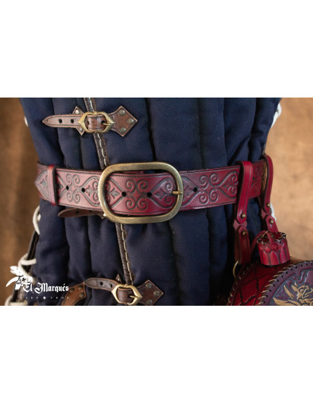 Ceinture Noble Renaissance en cuir -...