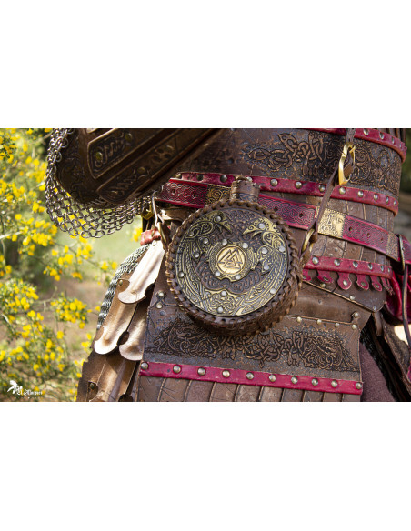 Gourde Viking d'Odin avec sangle