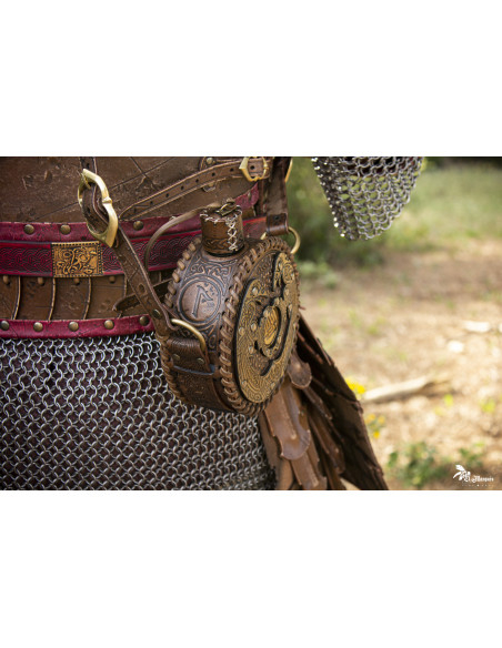 Gourde Viking d'Odin avec sangle