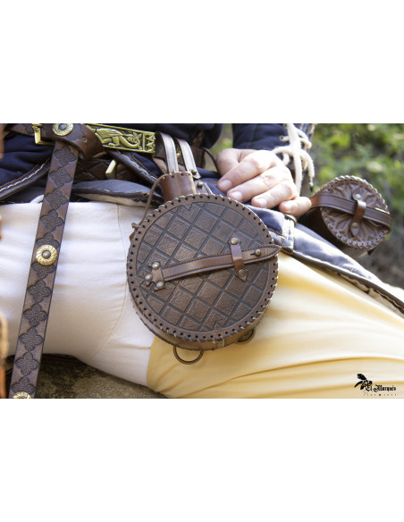 Cantimplore Explorer médiéval en cuir