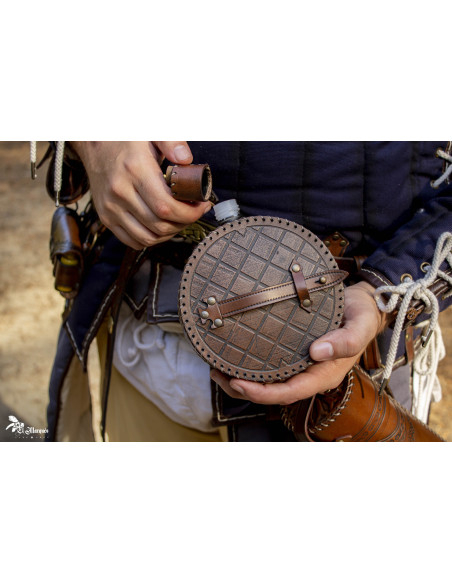 Cantimplore Explorer médiéval en cuir