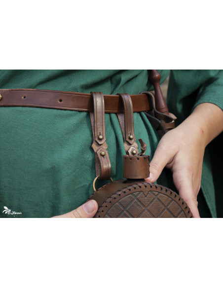 Cantimplore Explorer médiéval en cuir