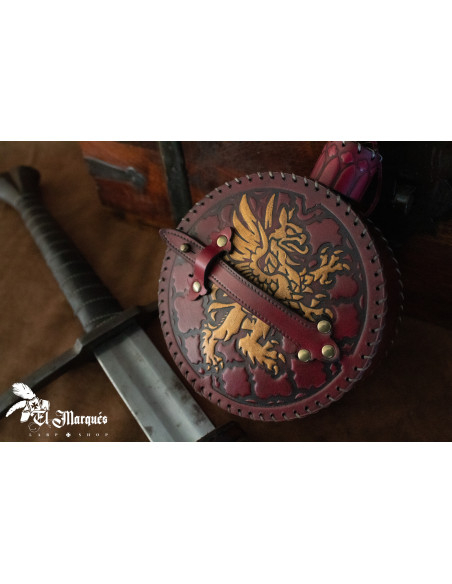 Cantimplore Explorer médiéval en cuir