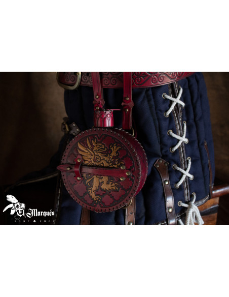 Cantimplore Explorer médiéval en cuir