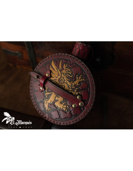 Cantimplore Explorer médiéval en cuir