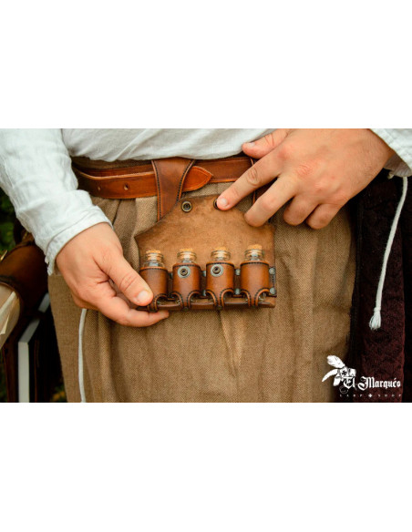 Sac en cuir pour ceinture avec 4...
