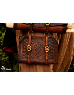 Set de porte-parchemin avec livre Grimorio pour LARP