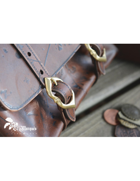 Sac Médiéval Aventurier en cuir,...