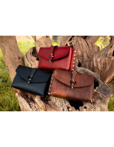 Sac médiéval de pèlerin en cuir 2