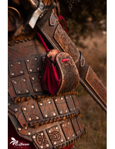 Sac Viking de type aumônière en cuir marron