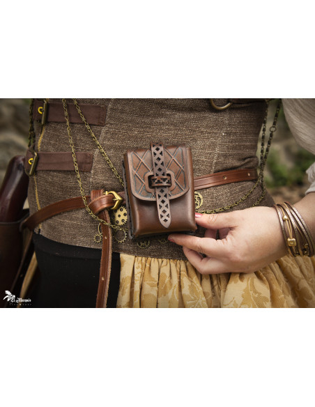 Sacoche à tabac pour ceinture en cuir...