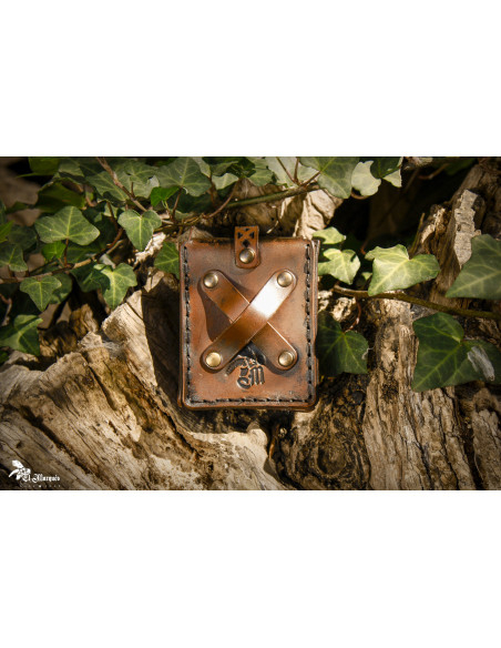 Sacoche à tabac pour ceinture en cuir...