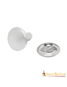 Jeu de 50 boutons médiévaux en acier